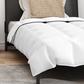 vidaXL Πάπλωμα με μαξιλάρι 2 pcs Λευκό 135 x 200 cm Πούπουλο