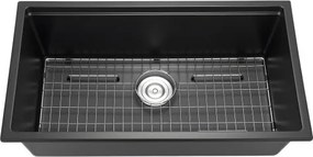 VEVOR 84 cm Granite Kitchen Sink Undermount Single Bowl Drop-In Basin for RV Bar