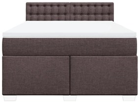 ΚΡΕΒΑΤΙ BOXSPRING ΜΕ ΣΤΡΩΜΑ ΣΚΟΥΡΟ ΚΑΦΕ 140X200 ΕΚ ΥΦΑΣΜΑΤΙΝΟ 3285928