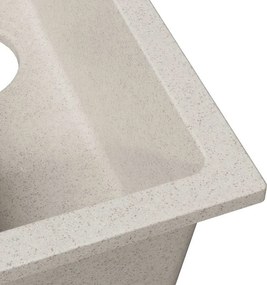 vidaXL Σιντρινο κουζίνας Μπεζ 21 x 44 x 14 εκ. Γρανίτης
