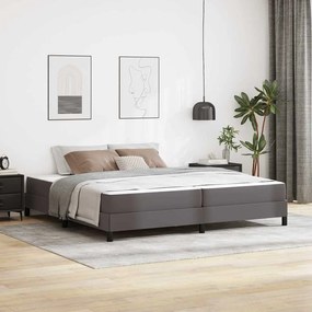 vidaXL Κρεβάτι Άλλο Γκρι 200 x 200 cm Τεχνητό δέρμα