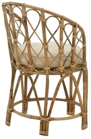 Πολυθρόνα Rostan Inart φυσικό rattan με μαξιλάρι 60x46x80εκ