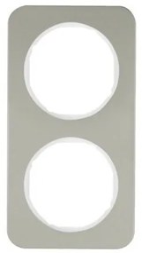 Πλαίσιο 2 Θέσεων INOX-Λευκό Berker R.1 10122114 Hager-10122114-Inox 10122114