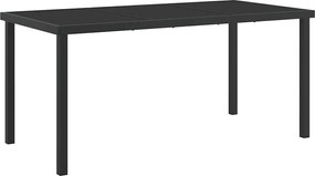 vidaXL Σέτ φαγητού για κήπο 7 pcs Καφέ Πολυ ράταν