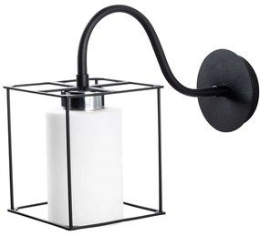 Φωτιστικό Τοίχου - Απλίκα Swank 521SHN2198 15x33x28cm 1xE27 40W Black-White Opviq