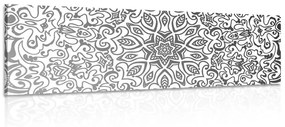Εικόνα κυανό Mandala σε μαύρο & άσπρο - 120x40