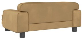 vidaXL Καναπές Παιδικός Καφέ 70 x 45 x 30 εκ. από Βελούδο