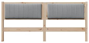 vidaXL Ταπετσαρισμένο κεφαλάρι Καφέ 180 cm Στερεά ξυλεία πεύκου