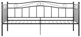 vidaXL Πλαίσιο για Καναπέ - Κρεβάτι Μαύρο 90 x 200 εκ. Μεταλλικό