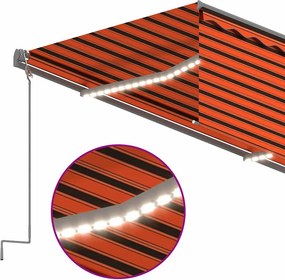 vidaXL Ηλεκτρική τέντα με LED και αισθητήρα 3,5 x 2,5 m