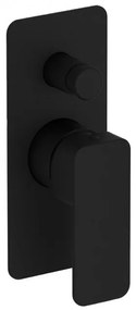 Eurorama Quadra Black Matt Μίκτης Εντοιχισμού 2 Εξόδων με Εκτροπέα