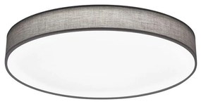 Φωτιστικό Οροφής - Πλαφονιέρα Lugano 621915511 D75x10cm Grey Trio Lighting Μέταλλο,Ύφασμα
