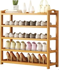 Παπουτσοθήκη Nextdeco από μπαμπού 5 επιπέδων Υ79x68x23εκ.