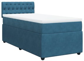 ΚΡΕΒΑΤΙ BOXSPRING ΜΕ ΣΤΡΩΜΑ ΜΠΛΕ 100X200 ΕΚ. ΒΕΛΟΥΔΙΝΟ 3289972