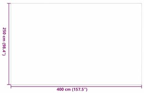 vidaXL Χαλί εξωτερικού χώρου Μαύρο και γκρι 250 x 400 cm PP
