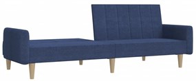 vidaXL Καναπές - Κρεβάτι Διθέσιος Μπλε Υφασμάτινος
