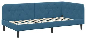 vidaXL Κρεβάτι Γωνίας Μπλε 100 x 200 cm Βελούδο