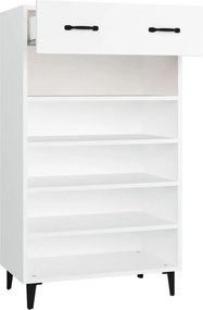 vidaXL Παπουτσοθήκη Λευκή 60 x 35 x 105 εκ. από Επεξεργασμένο Ξύλο