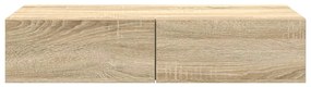 vidaXL Ράφι τοίχου με συρτάρια Sonoma Oak Κατασκευασμένο ξύλο