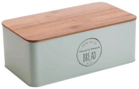 Ψωμιέρα Kitchen Trend CLG850742GR 42,3x23x12,7cm Green Oriana Ferrelli Metal,Bamboo