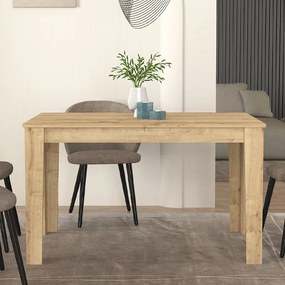 Τραπέζι Darlen Megapap χρώμα sapphire oak 125x72x74εκ.