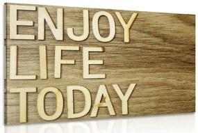 Εικόνα με απόσπασμα - Απολαύστε τη ζωή σήμερα - 60x40