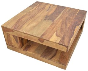 Τραπέζι κήπου Stolic απο Μασιφ Ξύλο Sheesham σε Καρυδί 90x90x40εκ. 90x90x40 εκ.