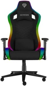 Genesis NFG-2247 Trit 660 Υφασμάτινη Καρέκλα Gaming με Ρυθμιζόμενα Μπράτσα και RGB Φωτισμό Μαύρη