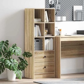 vidaXL Highboard με συρτάρι Δρύς Sonoma 45,5 x 34 x 127 εκ