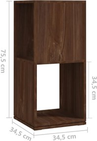 vidaXL Ντουλάπι Περιστρ. Καφέ Δρυς 34,5x34,5x75,5 εκ. Επεξ. Ξύλο
