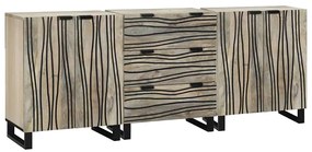 vidaXL Σετ Επίπλων Μπάνιου με συρτάρι 3 pcs Λευκό 180 x 33 x 75 εκ.
