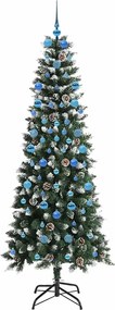 vidaXL Τεχνητό Χριστουγεννιάτικο Δέντρο με 300 LED Πράσινο 210 cm