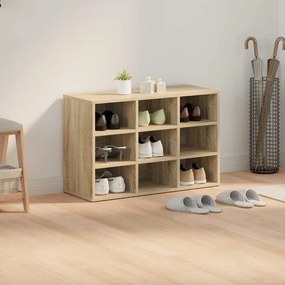 vidaXL Παπουτσοθήκη Sonoma Δρυς 77.5 x 30 x 51 εκ. Επεξεργασμένο ξύλο