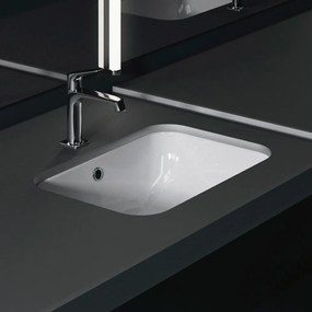 GSI Pura 7243 Λευκός Πορσελάνινος Νιπτήρας Μπάνιου Υποκαθήμενος 55x38 cm