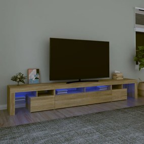 Έπιπλο Τηλεόρασης με LED Sonoma Δρυς 260x36,5x40 εκ. - Καφέ