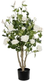 Τεχνητό Δέντρο Roses 21069 50x50x90cm White GloboStar Πολυαιθυλένιο,Ύφασμα