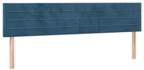 vidaXL Κεφαλάρι Κρεβατιού LED Σκούρο Μπλε 160x5x78/88 εκ. Βελούδινο