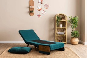 Πολυθρόνα-Κρεβάτι Πετρόλ Πράσινο COSMO SINGLE 77x70x82