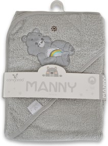 Hooded Towel Manny 76x76cm grey