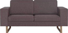 vidaXL Καναπές Διθέσιος Χρώμα Taupe Υφασμάτινος