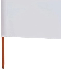 vidaXL Προστατευτικό Αέρα με 3 Πάνελ Λευκό Άμμου 400x80 εκ. Υφασμάτινο