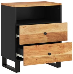 vidaXL Κομοδίνο 50 x 33 x 62 εκ. Μασίφ Ξύλο Ακακίας &amp; Επεξ. Ξύλο