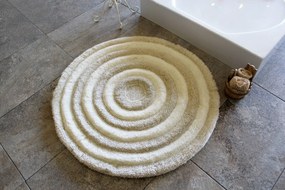 Acrylic Bathmat Round - Ecru Ecru