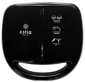 Estia 06-10041 Infinity Τοστιέρα με Αποσπώμενες Πλάκες για 2 Τοστ 850W, Μαύρη