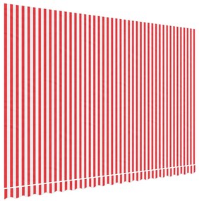 vidaXL Τεντόπανο Ανταλλακτικό Ριγέ Κόκκινο / Λευκό 4,5 x 3 μ.