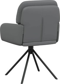 vidaXL Γυριστές καρέκλες φαγητού 4 pcs Τεχνητό Δέρμα Γκρι
