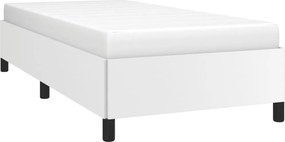 vidaXL Πλαίσιο Κρεβατιού χωρίς Στρώμα Λευκό 90x190 εκ. από Συνθετικό Δέρμα