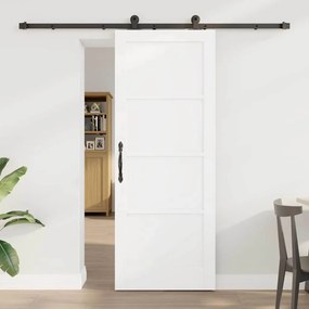 vidaXL Συρόμενη Πόρτα ORKDAL Λευκό και μαύρο 78 x 202 εκ.