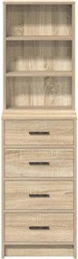 vidaXL Highboard Sonoma Δρυς 40 x 41 x 135 εκ. Επεξεργασμένο ξύλο