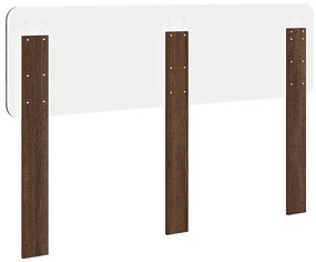 vidaXL Κεφαλάρι με κεφαλάρι Καφέ δρυς 140 cm Επεξεργασμένο ξύλο